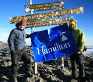 Steiner '07 and Daniels '07 at the top of Mt. Kilimanjaro
